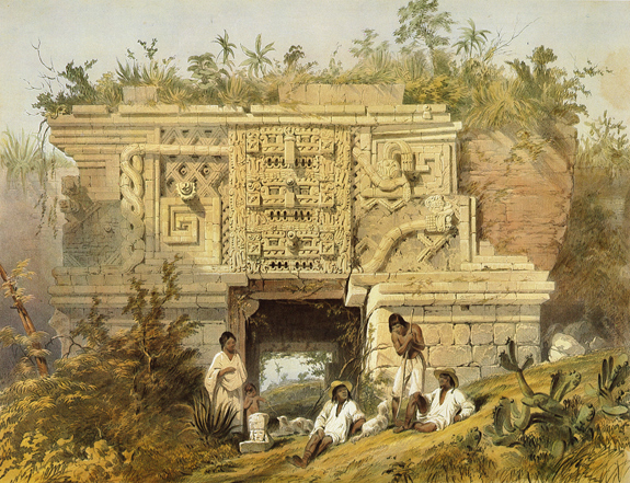 frederik catherwood 1840 maya kultur grafik bild